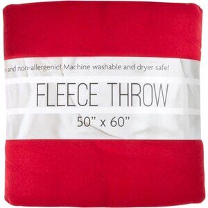 Ultra Soft Red Fleece Throw Blanket 50x60 Couch Bed Hypoallergenic Cozy Plush